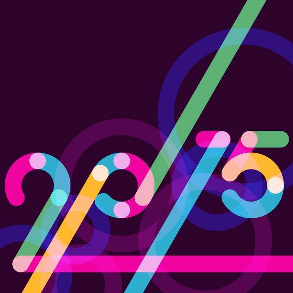 پس زمینه انتزاعی تعطیلات با pl برای متن کارت تبریک رنگارنگ سال نو 2015 طراحی تخت خلاقانه