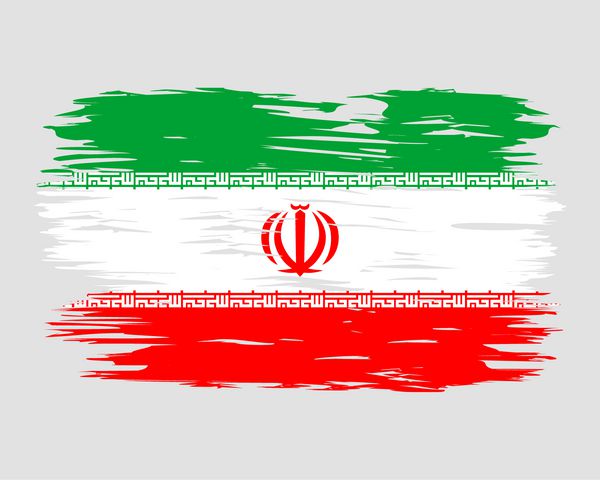 براش پرچم ایران پرچم ملی با قلم مو رنگ آمیزی شده است جلوه های پرچم کشور پس زمینه گرانج رنگ جوهر رنگ وکتور آیکون
