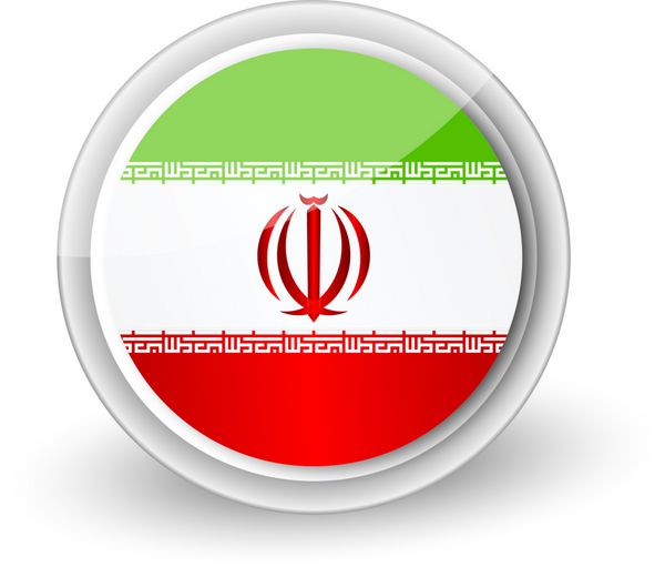 وکتور نماد دکمه پرچم گرد ایران