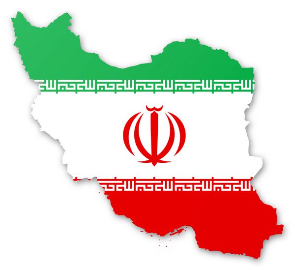 تصویر نقشه با پرچم ایران