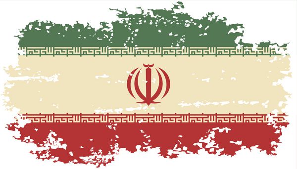 پرچم گرانج ایرانی وکتور اثر گرانج را می توان به راحتی تمیز کرد