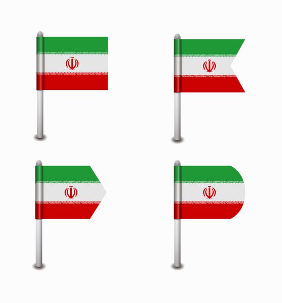 ست طراحی چهار پرچم ایران