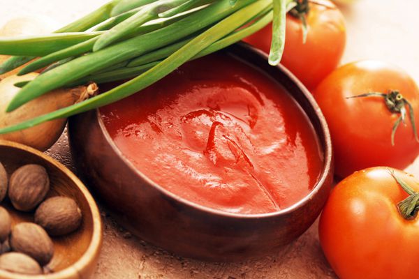 سوپ گوجه کاسه سوپ سبزیجات