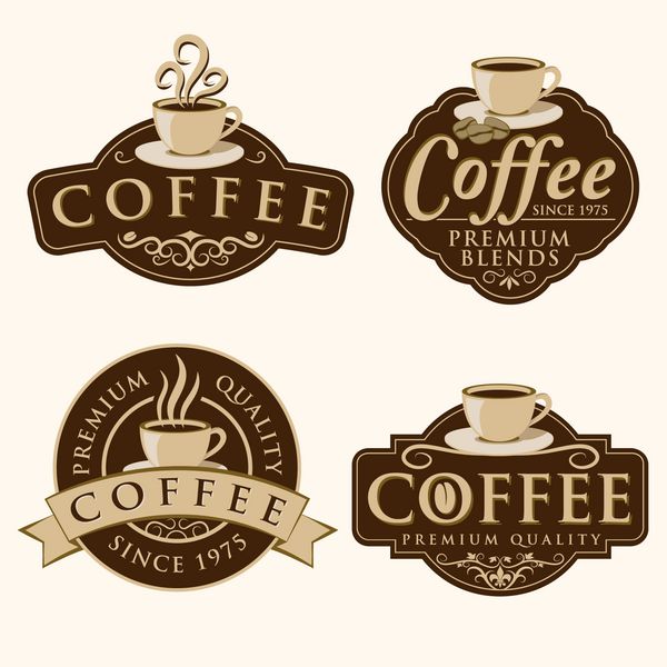 برچسب های نشان قهوه