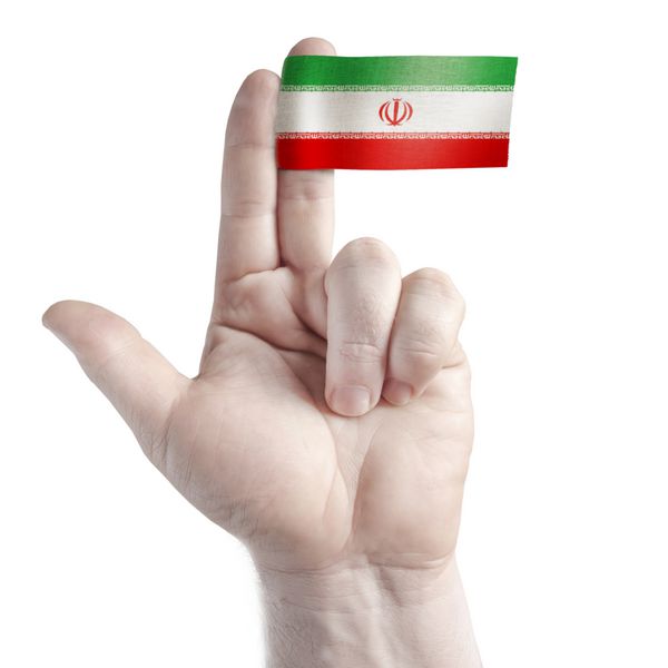 نماد تفنگ و پیروزی - دو انگشت و پرچم ایران