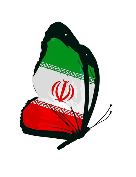پروانه پرچم ایران - وکتور