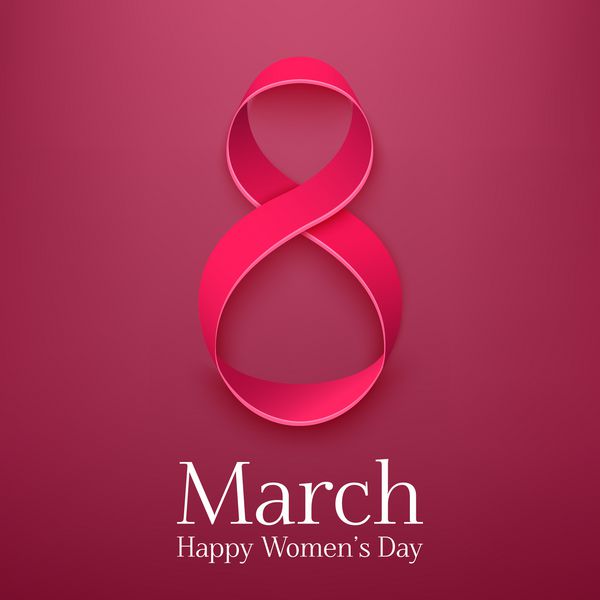 کارت تبریک 8 مارس الگوی پس زمینه روز جهانی زن وکتور