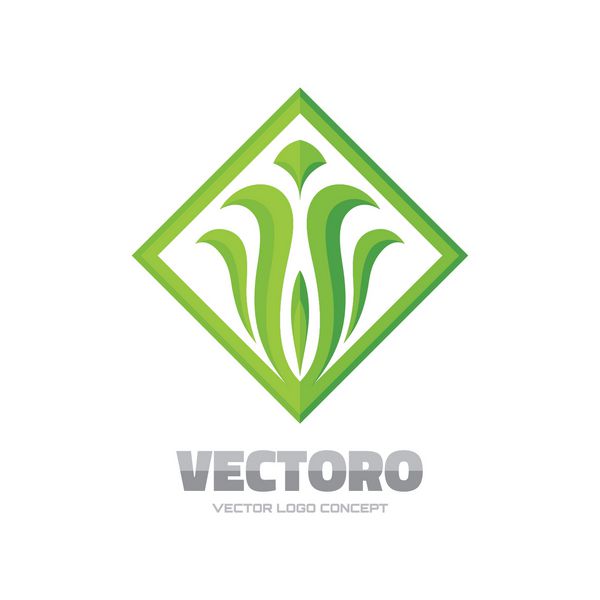 vectoro - تصویر مفهومی لوگوی برداری لوگوی برگها علامت انتزاعی الگوی وکتور لوگو عنصر طراحی