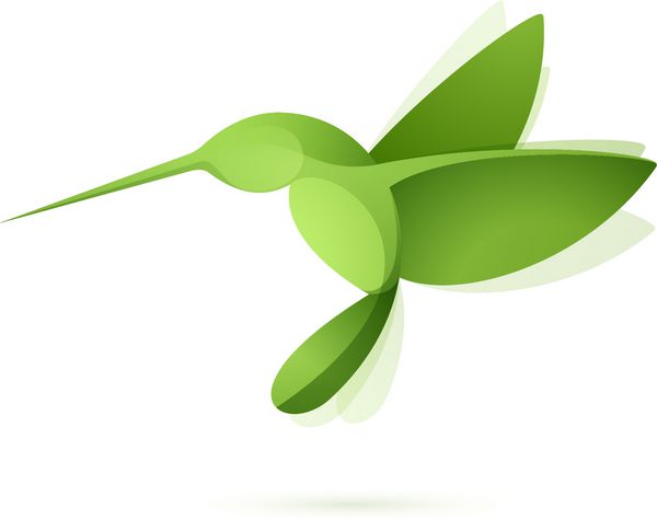 نماد نماد نماد نماد پرنده مگس خوار سبز رنگ در پرواز