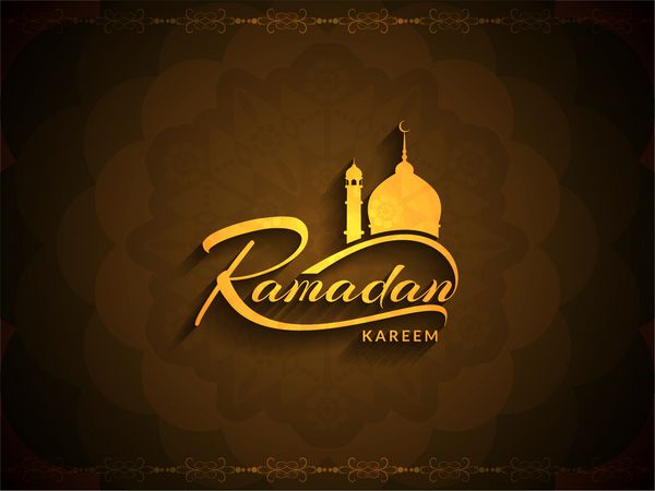 طرح زمینه تزئینی رمضان کریم وکتور