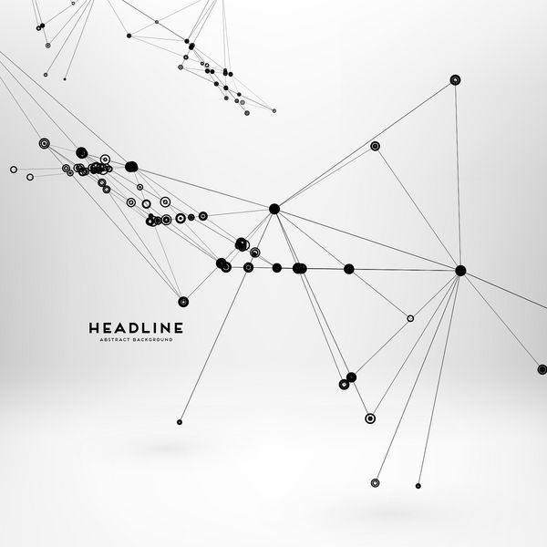 پس زمینه انتزاعی با آرایه نقطه و خطوط ساختار اتصال مفهوم فناوری مدرن هندسی مشاهده داده های دیجیتال مفهوم گرافیکی شبکه های اجتماعی