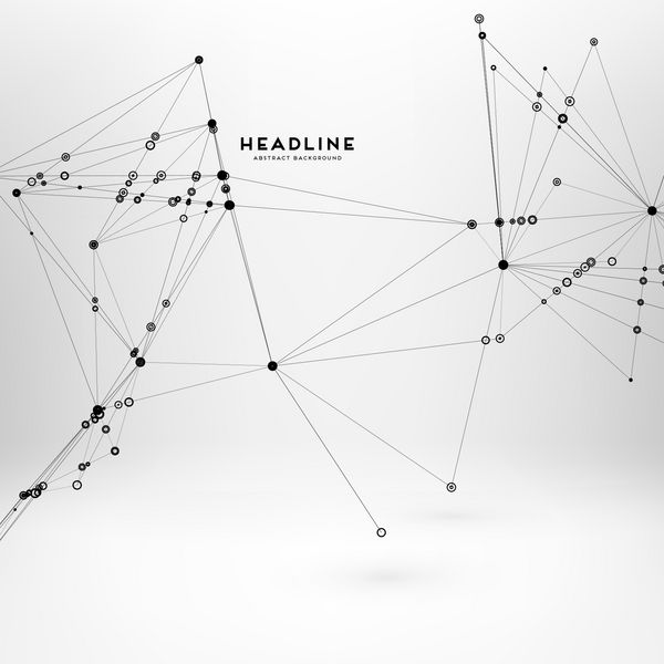 پس زمینه انتزاعی با آرایه نقطه و خطوط ساختار اتصال مفهوم فناوری مدرن هندسی مشاهده داده های دیجیتال مفهوم گرافیکی شبکه های اجتماعی