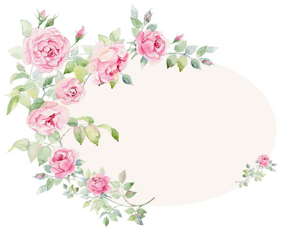 تاج گل رز آبرنگ می تواند به عنوان کارت تبریک کارت دعوت برای عروسی تولد و سایر پس زمینه تعطیلات و تابستان استفاده شود