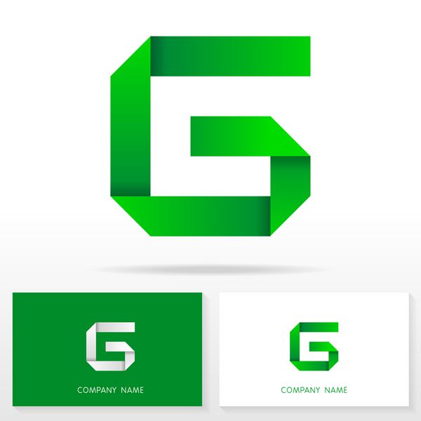 عناصر الگوی طراحی نماد آرم حرف g - تصویر علامت وکتور قالب های کارت ویزیت