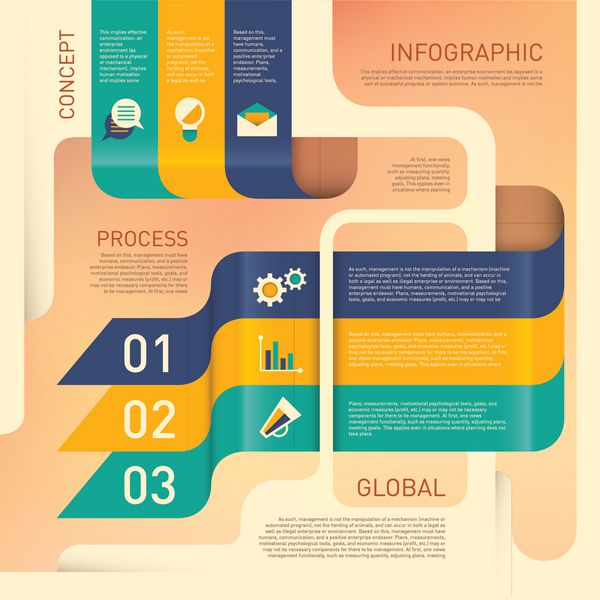 گرافیک اطلاعات مدرن با عناصر طراحی وکتور