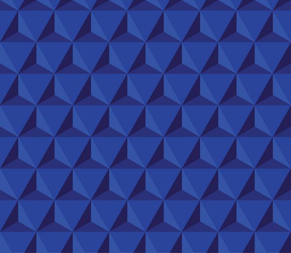 بردار الگوی توهم مثلث های شش ضلعی آبی نیلی بدون درز