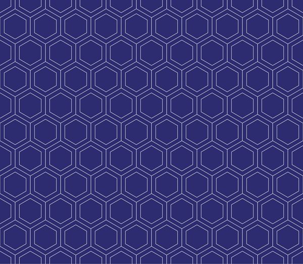 وکتور الگوی شش ضلعی پرسلن بدون درز نیلی آبی و سفید