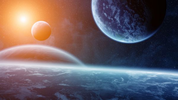 نمای سیارات از sp در طول طلوع خورشید عناصر این تصویر ارائه شده توسط ناسا