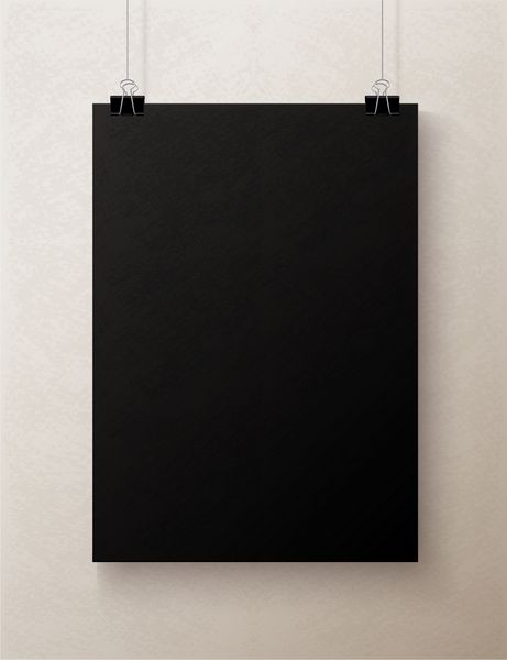ورق کاغذ عمودی بافتدار سیاه و سفید روی پس زمینه بژ روشن تصویر ماکت برداری