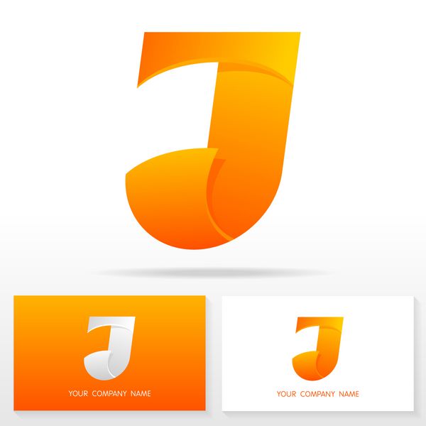 المان های قالب طراحی نماد آرم حرف j - تصویر علامت وکتور قالب های کارت ویزیت