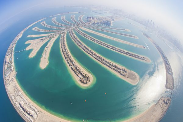 جزیره نخل دبی از چتر نجات
