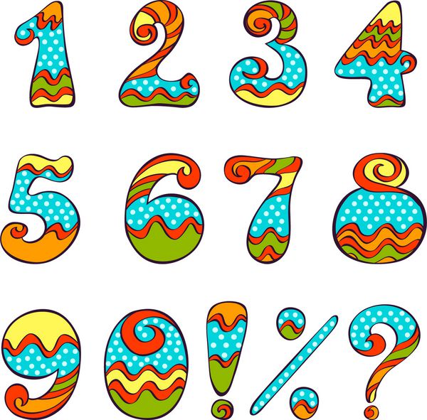 مجموعه ای از اعداد و نمادها برای تعطیلات