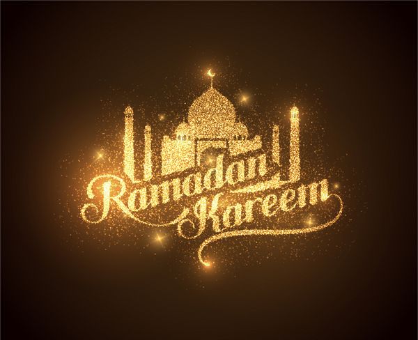 وکتور تصویر تعطیلات برچسب براق ماه مبارک رمضان