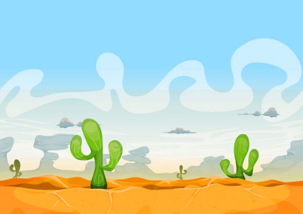 چشم انداز بیابانی تصویر یک پس زمینه چشم انداز بیابانی بیابانی در نور آفتاب برای بازی ui