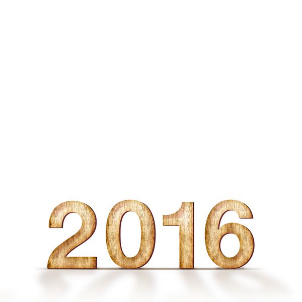 چوب شماره سال 2016 در زمینه سفید الگوی افزودن محتوای شما می تواند برای افزودن لیست هدف برای سال 2016 استفاده شود