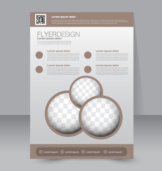 قالب برگه جزوه تجاری پوستر A4 قابل ویرایش برای طراحی آموزش ارائه وب سایت جلد مجله رنگ قهوه ای
