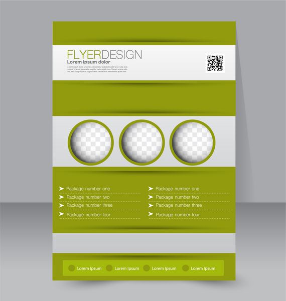 قالب فلیکر بروشور کسب و کار نرم افزار A4 قابل ویرایش برای طراحی آموزش ارائه وب سایت پوشش مجله رنگ سبز