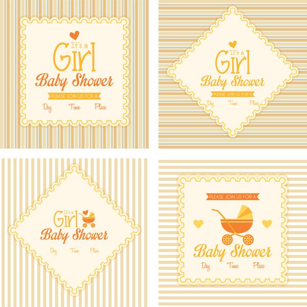مجموعه ای از برچسب ها بر روی زمینه های بافت مختلف برای حمام نوزاد وکتور