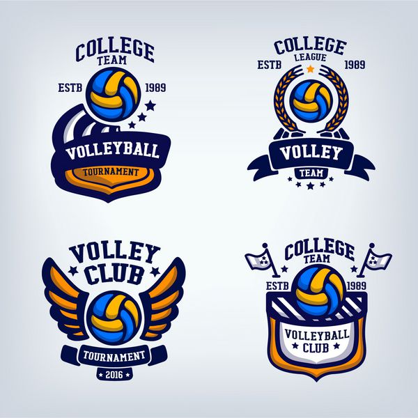 نشان باشگاه والیبال آرم لیگ کالج الگوی طراحی مسابقات والیبال مسابقه یدک کش عجله مسابقه شبیه سازی بازی کامپ