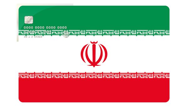 تصویر کارت اعتباری با پرچم ایران بودن کارت