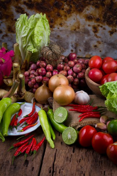 ترکیب با انواع سبزیجات ارگانیک خام