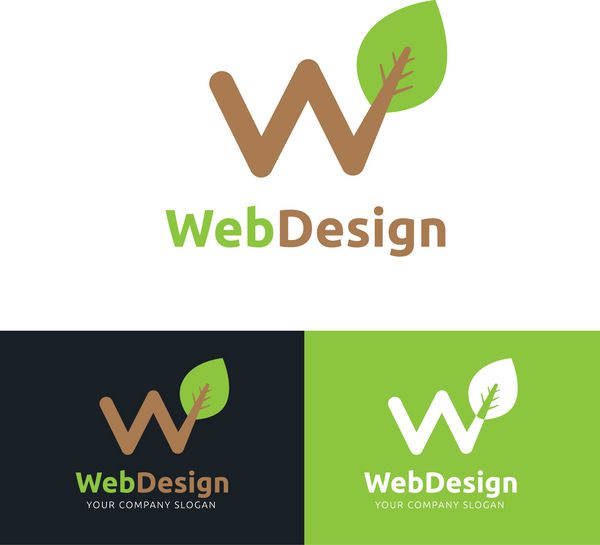 طراحی وب لوگوی w قالب لوگوی برداری