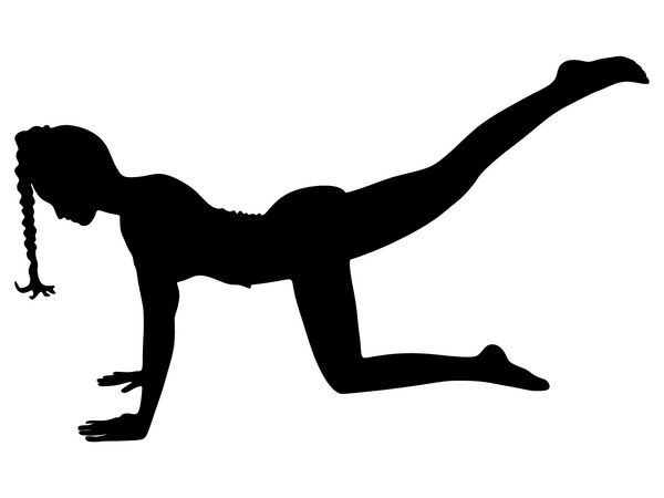 دختر زیبا ورزشکار یوگا پیلاتس تناسب اندام را تمرین می کند