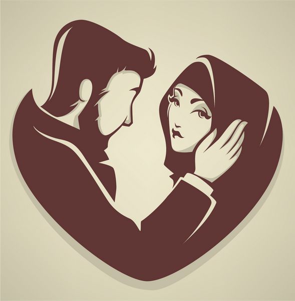 عشق مسلمان زوج عروسی عروس و داماد
