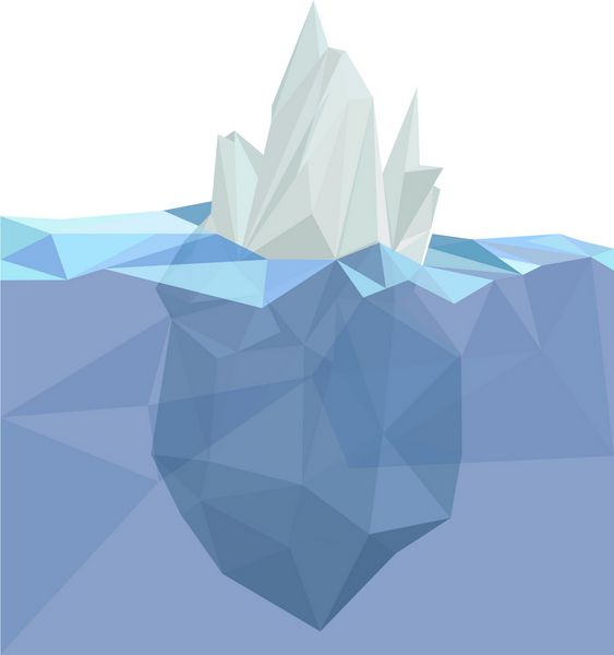 کوه یخ چند ضلعی چشم انداز یخچال دریای چند ضلعی رنگ آبی سفید