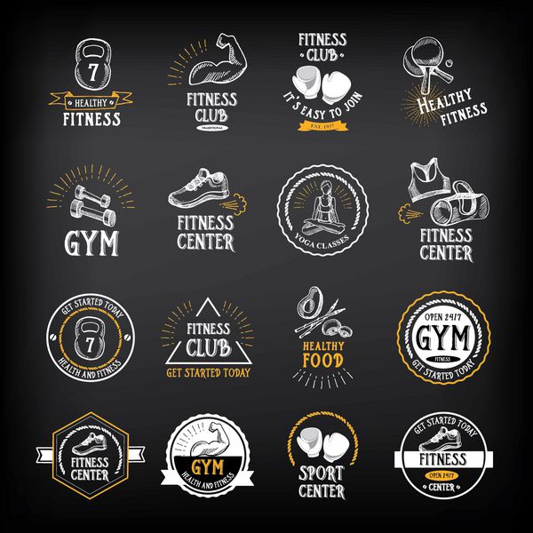 طراحی لوگو باشگاه بدنسازی و بدنسازی نشان ورزشی