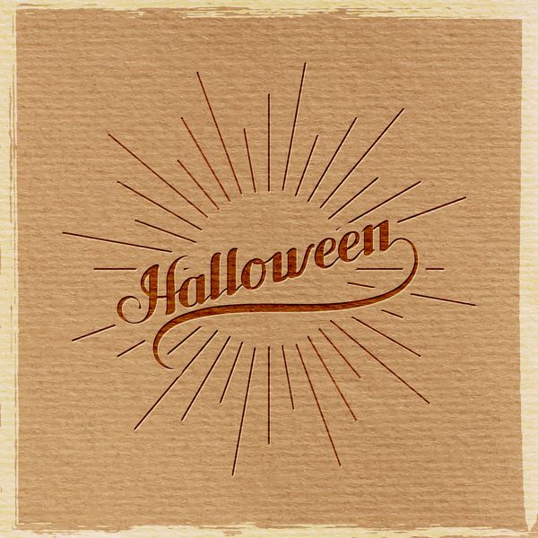 هالووین وکتور تعطیلات ترکیب حروف با پرتوهای نور
