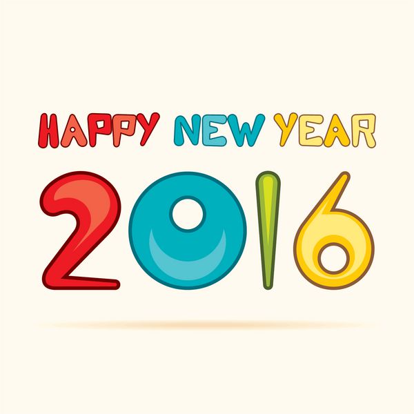 وکتور طراحی سال نو مبارک 2016