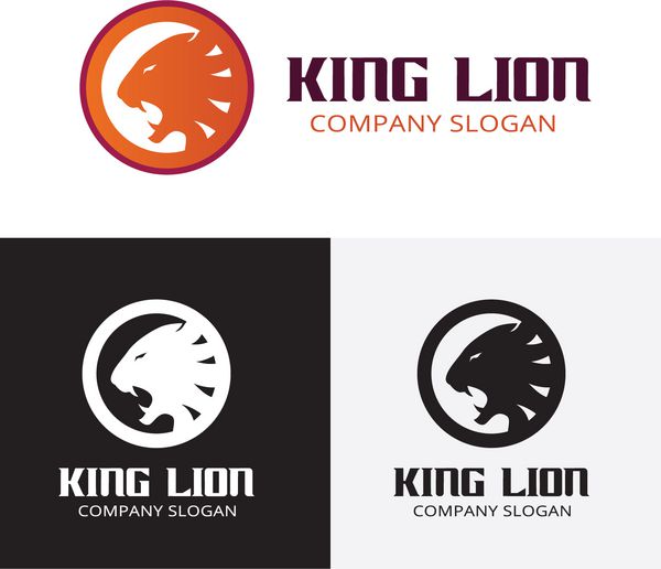 لوگوی شیر آرم املاک و مستغلات آرم پادشاه عناصر هویت برند الگوی لوگوی برداری