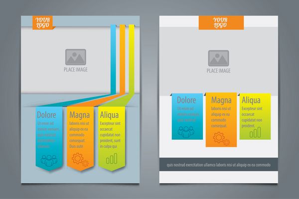 وکتور برای طراحی قالب بروشور بروشور جلد کتابچه جلد گزارش اندازه عمودی a4