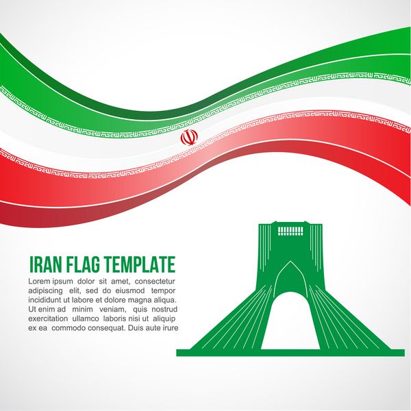 اهتزاز پرچم ایران و نماد آزادی شهیاد آزادی