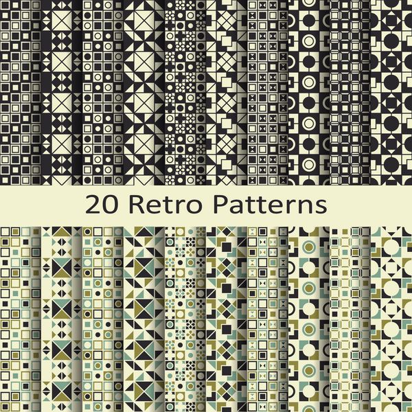مجموعه ای از بیست الگوی رترو