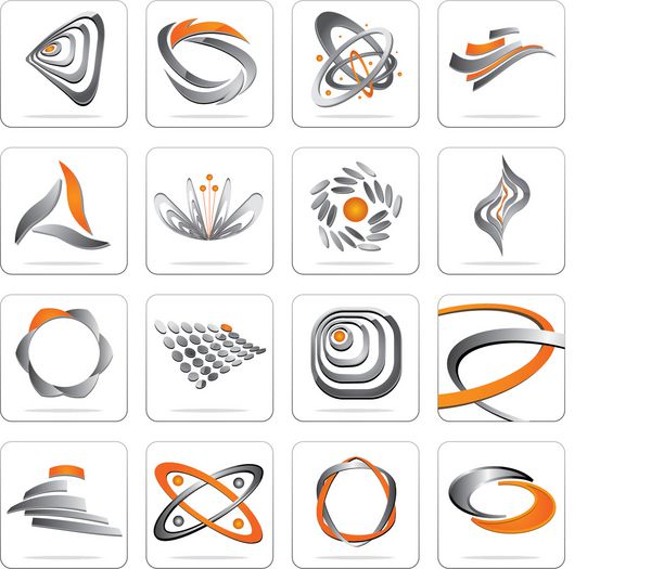 عناصر طراحی هویت برند فلزی نمادها و نمادهای وکتور مانند لوگو