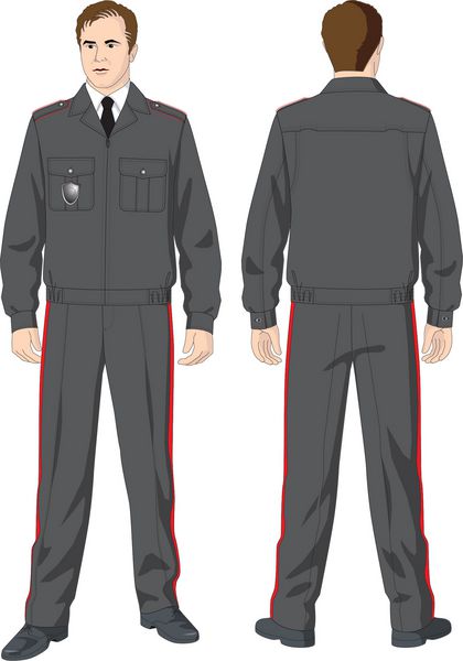 کت و شلوار نگهبان شامل یک ژاکت و شلوار است
