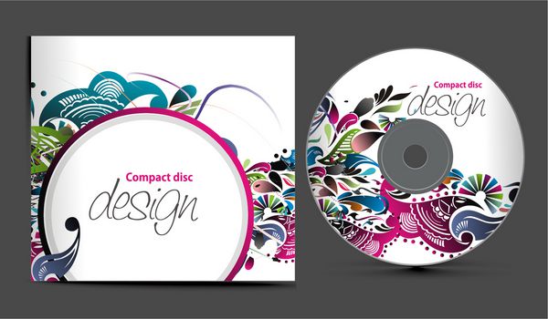 قالب طراحی جلد سی دی وکتور با کپی sp وکتور
