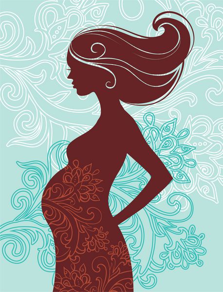 زن باردار در گل